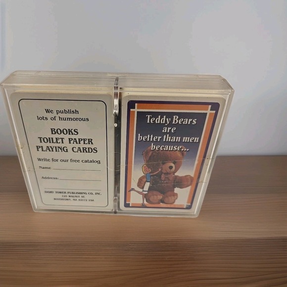 Other - VTG Teddy Bears are Better Than Men Funny Playing Cards Ivory Tower